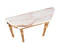 ORNATE GILT MARBLE TOP CONSOLE TABLE at Ross's Online Art Auctions