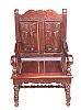 CARVED MAHOGANY HALL SEAT at Ross's Online Art Auctions