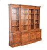 INLAID WALNUT BREAKFRONT FOUR DOOR BOOKCASE at Ross's Online Art Auctions