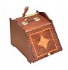 VICTORIAN INLAID MAHOGANY FALL FRONT COAL BOX at Ross's Online Art Auctions
