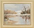 WINTER MORNING, DUN RIVER, COUNTY ANTRIM by Maurice Canning Wilks ARHA RUA at Ross's Online Art Auctions