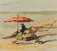 SKETCHING BY THE SEA by Mainie Jellett at Ross's Online Art Auctions