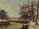 WINTER BY THE RIVER LAGAN by Hans Iten RUA at Ross's Online Art Auctions