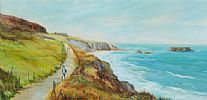 OUT FOR A STROLL BY THE COAST by M. Williamson at Ross's Online Art Auctions