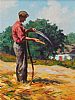 SHARPENING THE SCYTHE by Donal McNaughton at Ross's Online Art Auctions