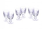 SET OF SIX WATERFORD CRYSTAL CLARET GLASSES at Ross's Online Art Auctions