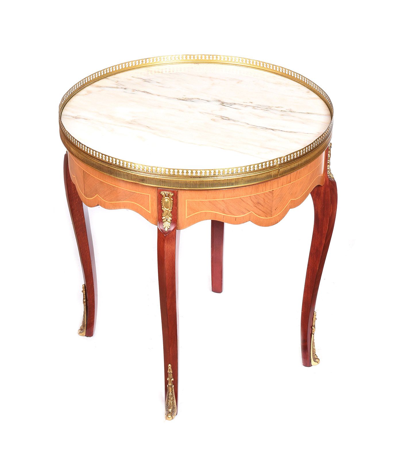 FRENCH STYLE MARBLE TOP LAMP TABLE at Ross's Online Art Auctions