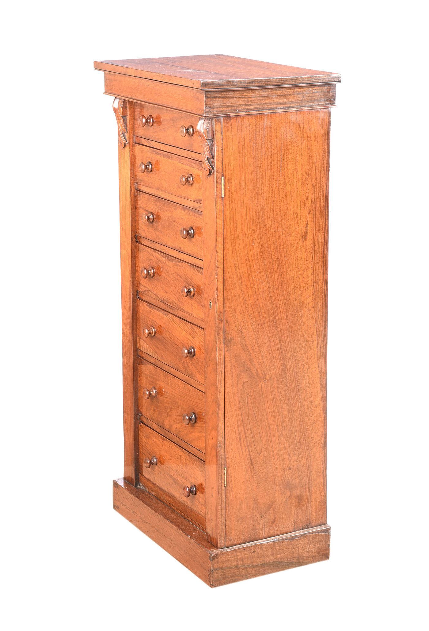 WILLIAM IV WALNUT WELLINGTON CHEST at Ross's Online Art Auctions