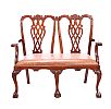 MAHOGANY CHIPPENDALE STYLE SETTEE at Ross's Online Art Auctions