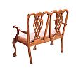 MAHOGANY CHIPPENDALE STYLE SETTEE at Ross's Online Art Auctions