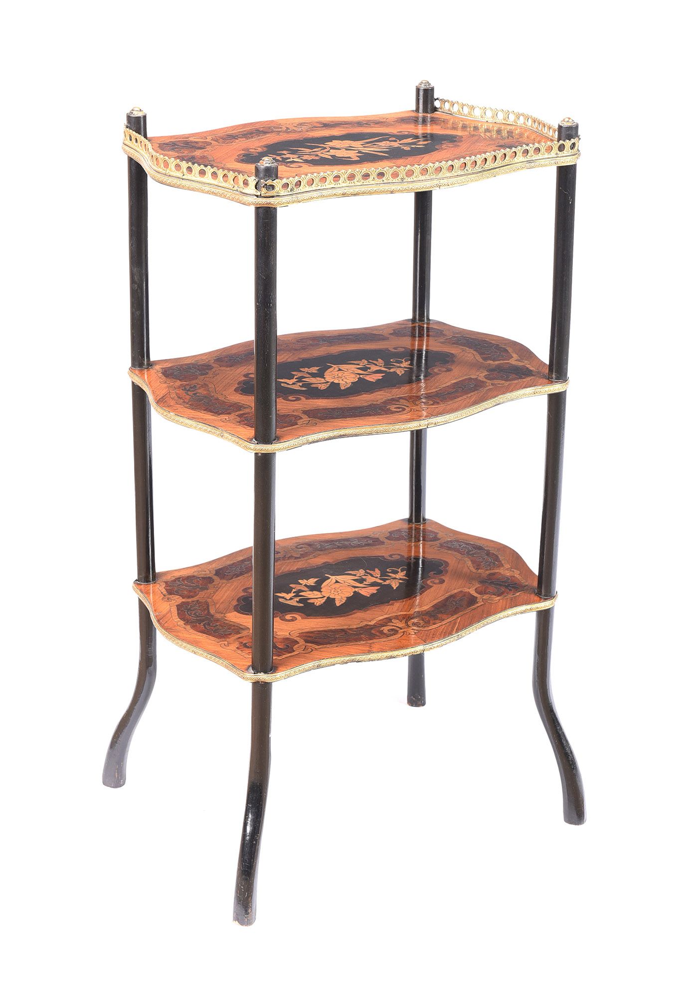 ANTIQUE KINGWOOD THREE TIER WHAT-NOT at Ross's Online Art Auctions