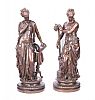 PAIR OF ANTIQUE BRONZED FIGURES at Ross's Online Art Auctions
