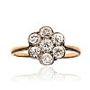GOLD CLUSTER DIAMOND RING at Ross's Online Art Auctions