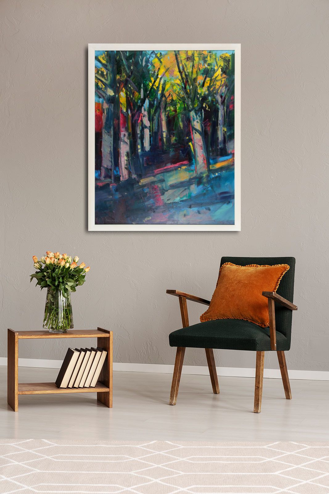 YELLOW TREES, CYPRUS AVENUE by Brian Ballard RUA at Ross's Online Art Auctions