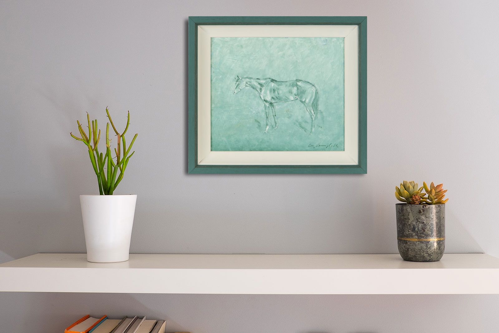 HORSE IN GREEN by Con Campbell at Ross's Online Art Auctions