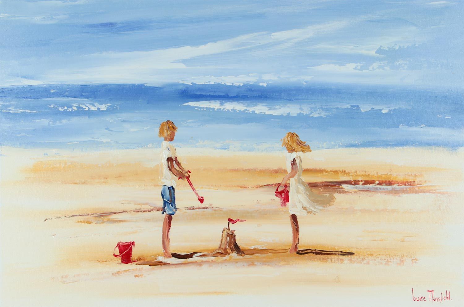 BEACH HOLIDAY by Louise Mansfield at Ross's Online Art Auctions