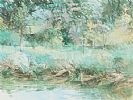 REEDS BY THE WATERS EDGE by Terence P. Flanagan RHA RUA at Ross's Online Art Auctions