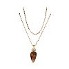 9CT GOLD CHAIN WITH 9CT GOLD AGATE PENDANT at Ross's Online Art Auctions