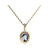 9CT GOLD NECKLACE WITH CAMEO PENDANT at Ross's Online Art Auctions