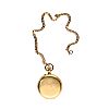 18CT GOLD POCKET WATCH ON 9CT GOLD CHAIN at Ross's Online Art Auctions