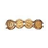 9CT GOLD MOUNTED SOVEREIGN BRACELET at Ross's Online Art Auctions