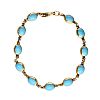 14CT GOLD TURQUOISE BRACELET at Ross's Online Art Auctions