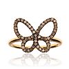 10CT GOLD CHAMPAGNE DIAMOND BUTTERFLY RING & PENDANT at Ross's Online Art Auctions