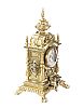 VICTORIAN FRENCH BRASS MANTLE CLOCK at Ross's Online Art Auctions