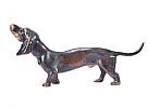 COLD PAINTED BRONZE DACHSHUND FIGURE at Ross's Online Art Auctions