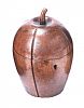 GEORGIAN STYLE FRUITWOOD PEAR SHAPED TEA CADDY at Ross's Online Art Auctions