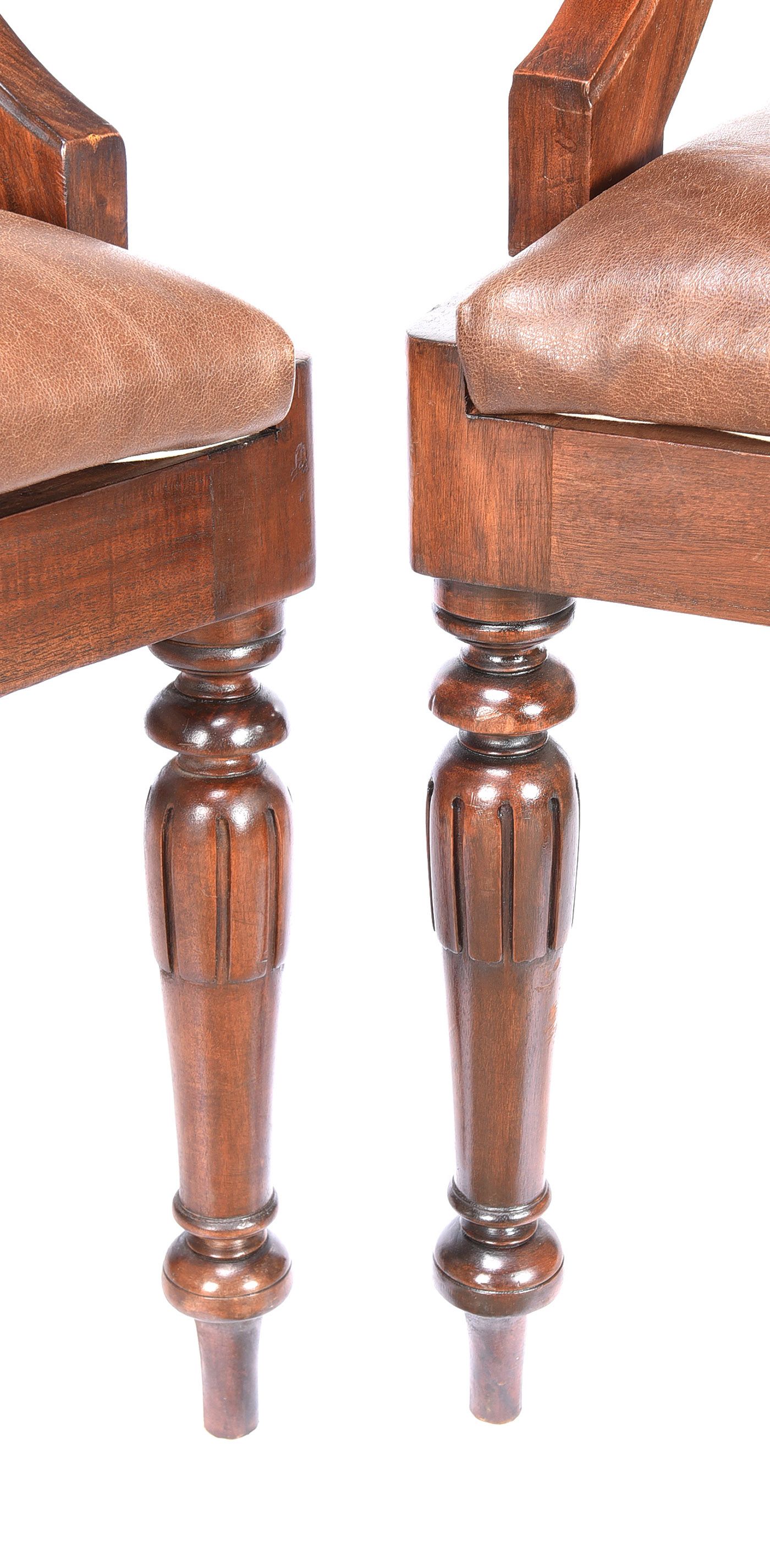 PAIR OF VINTAGE STYLE MAHOGANY ARMCHAIRS at Ross's Online Art Auctions