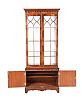 FEATHERED MAHOGANY TWO DOOR DISPLAY CABINET at Ross's Online Art Auctions