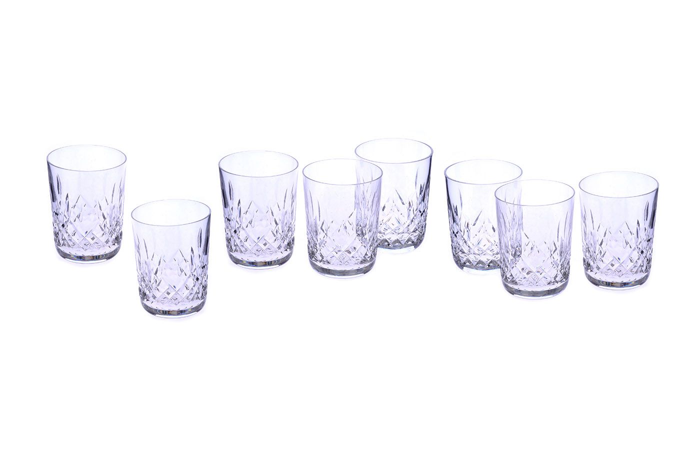 SET OF EIGHT WATERFORD CRYSTAL TUMBLERS at Ross's Online Art Auctions