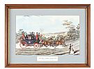SET OF FOUR PINE FRAMED COACHING PRINTS at Ross's Online Art Auctions