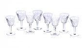 SET OF EIGHT WATERFORD CRYSTAL CLARET GLASSES at Ross's Online Art Auctions