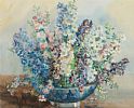 STILL LIFE BOWL OF FLOWERS by Marion Broom at Ross's Online Art Auctions