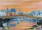 THE HALFPENNY BRIDGE, DUBLIN by Niall Campion at Ross's Online Art Auctions