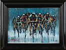 ON THE ROAD, RAIN CYCLES by Leo Casement at Ross's Online Art Auctions