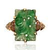 10CT GOLD JADE RING at Ross's Online Art Auctions