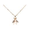 9CT GOLD PEARL & DIAMOND INSECT NECKLACE at Ross's Online Art Auctions