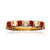 18CT GOLD RUBY & DIAMOND BAND at Ross's Online Art Auctions