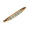 9CT GOLD EMERALD & DIAMOND BANGLE at Ross's Online Art Auctions