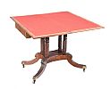 REGENCY MAHOGANY TURN OVER LEAF CARD TABLE at Ross's Online Art Auctions