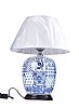 PAIR OF CHINESE STYLE BLUE & WHITE TABLE LAMPS at Ross's Online Art Auctions