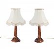 PAIR OF VICTORIAN STYLE CARVED OAK TABLE LAMPS at Ross's Online Art Auctions