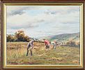 HARVESTING AT GLENANN, COUNTY ANTRIM by Charles McAuley at Ross's Online Art Auctions