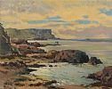 EVENING LIGHT, DUNSEVERICK, COUNTY ANTRIM by Maurice Canning Wilks ARHA RUA at Ross's Online Art Auctions