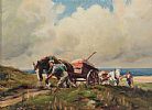 SPRING CARTS NEAR CUSHENDALL by Charles McAuley at Ross's Online Art Auctions