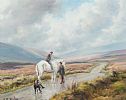 A CHAT IN THE GLENS by Charles McAuley at Ross's Online Art Auctions