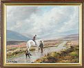 A CHAT IN THE GLENS by Charles McAuley at Ross's Online Art Auctions